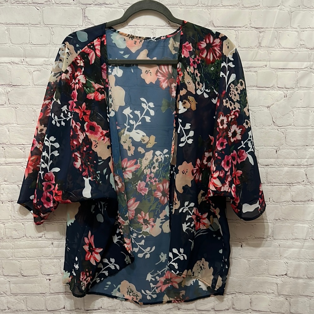 Sheer Floral Kimono